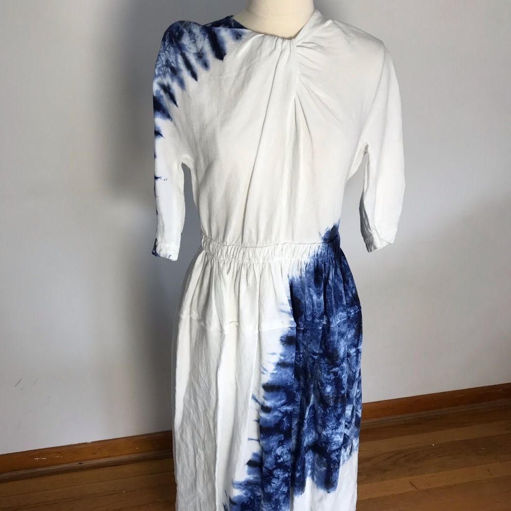 Proenza Tie Dye Linen Viscose Dress Size 8 - Picture 6 of 14